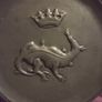 Continental Pewter Plate Depicting a Salamander Image 2
