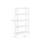 Bathroom shelf with 5 levels bathroom shelf with 5 levels, made of bamboo, kitchen shelf, 9-step height adjustable, multifunctional shelf, in the living room, hallway, 60 x 26 x 130 cm, white Image 4