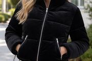 Ladies Black Velvet Jacket: Size 12/14