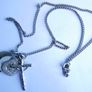 Antique catholic Saints religious many pendants family heirloom necklace Image 8