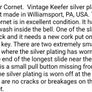 Keefer Vintage Cornet dating from 1920s Image 10