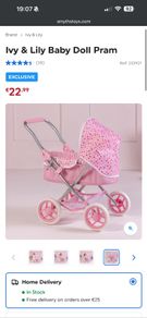 Ivy and Lily baby doll pram