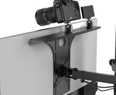 HumanCentric DSLR Monitor Mount Large, Desk Camera Mounting, Light Webcam, Microphone Shelf for Monitor VESA Arm, Replace Clamp Tripods, 100x100mm Patterns, Aluminum, Hardware Included