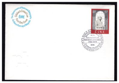 1979 Ireland Events Centenary of the Death of Sir Rowland Hill Commemorative Stamp Post and Telegraph First Day Cover (FDC)