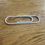 Large Gold and White Plastic Coated Paperclips x 30 for Sale Image 3