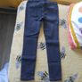 girl denim jeans with leopard print stripe Image 4