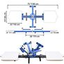 Screen Printing Machine 17.7x21.7Inch Screen Printing Press 4 Color 2 Station Silk Image 6