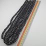 Vintage African Style White Stripe Black 8.2mm - 8.5mm Glass Beads Necklace Strand Image 8