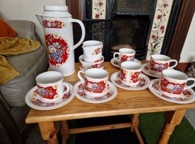 mid-century retro coffee set