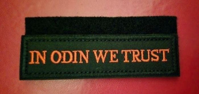 Norse/ viking, " in odin we trust"