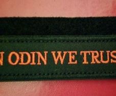 Norse/ viking, " in odin we trust"
