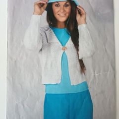 Knitting Pattern - Ladies Cropped Jacket - DK Yarn