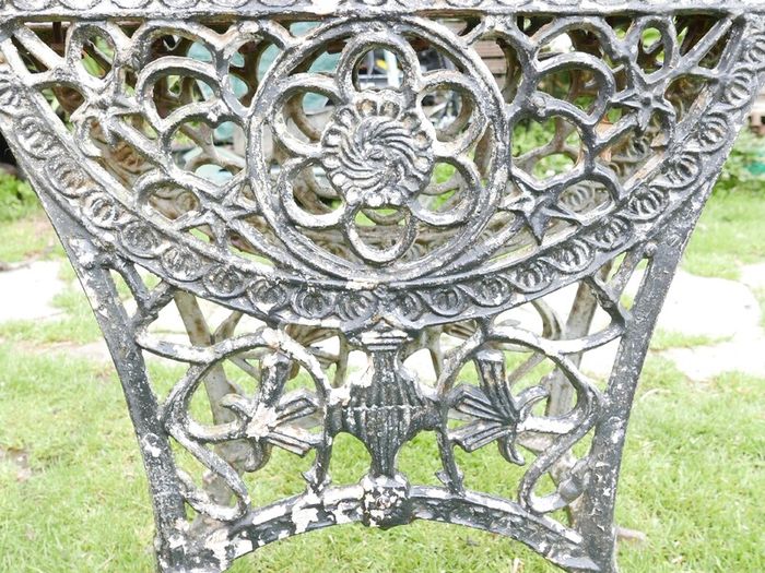 Antique Cast Iron Table Legs - Olde School Architectural Antiques (width 26" x height 25")