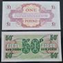 Great Britain (British Armed Forces) 1 Pound & 50P Pence 4th & 6th SERIES ( Uncirculated ) Image 4