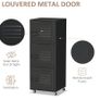 Vertical Rolling Storage Cabinet 3-Tier Mobile File Cabinet on Wheels Metal Doors Image 4
