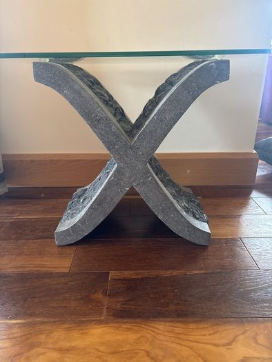 Glass & stone table