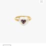 inlay ring heart with amethyst  gold Image 3