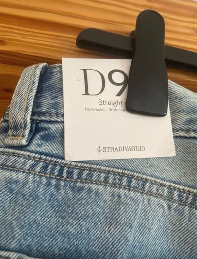 Stradivarius (Zara Group) Tall High Waist Straight Wide Leg Jeans   Size 42 UK 14