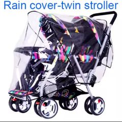 Universal Raincover for twin buggy stroller pram