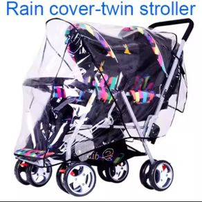 Universal Raincover for twin buggy stroller pram