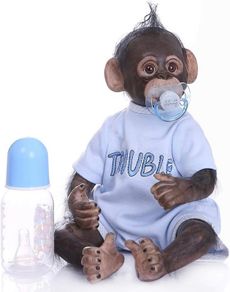 Handmade Detailed Paint Reborn Baby Monkey Newborn Dolls Collectible Art Dolls (FREE POSTAGE)