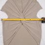 Yaya Beige Taupe Twisted Front Ruched Ribbed Cap Sleeve Knit Top Size L Image 8