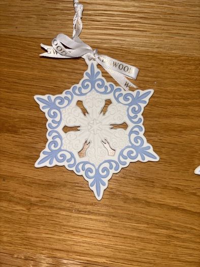 Wedgwood Christmas Tree White Snowflake Ornament