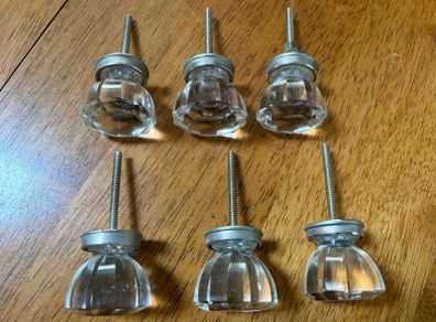 6 Glass Door Knobs
