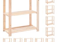 main image for ad 3-Tier Storage Racks 5 pcs 80x38x90 cm Solid Pinewood 150 kg