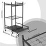 Garden Tool Tower Storage Rack 360 Rotating Garden Tool Holder Stand Storage Organizer Shelf with 6 Wheels Heavy Duty Rolling Tool Cart for Lawn Garage Shed Workshop Patios Image 5