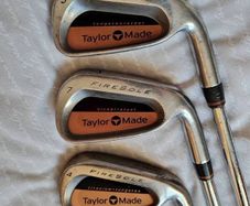 Taylor made firesole 4-5 tungsten and 7 iron titanium irons in excellent condition
