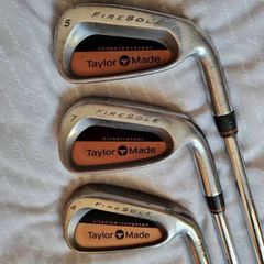 Taylor made firesole 4-5 tungsten and 7 iron titanium irons in excellent condition