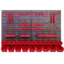 58pcs Wall Mounted Tool Organiser / Rack With Bins Pegs Image 2
