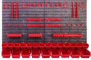 New 58pcs Plastic Wall Mounted Pegboard With Storage Boxes + Hooks