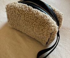 Zara Teddy Boucle makeup cosmetic bag