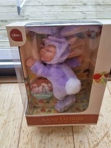 Anne Geddes 9" Lilac Bunny Doll - New In Box (NIB)