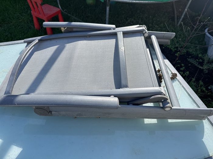 Patio table and 2 sun lounge chairs