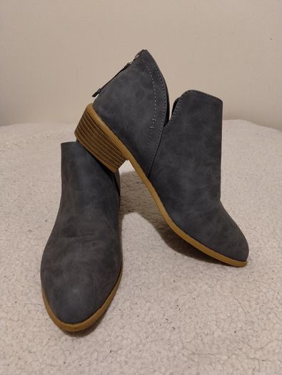 Grey Suede Ankle Boots