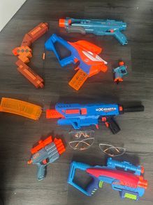 Assorted Nerf and Xshot guns