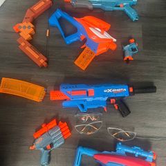 Assorted Nerf and Xshot guns