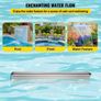 Swimming Pool Waterfall Spillway 151x11.5x8 cm Stainless Steel Swimming Pool Waterfall Fountain with Colorful LED Strip, Hose Connector, Remote Image 3