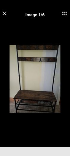 hall stand, coat rack with bench