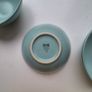 Set of 4 IKEA Teal Matte Ceramic Bowls Image 3