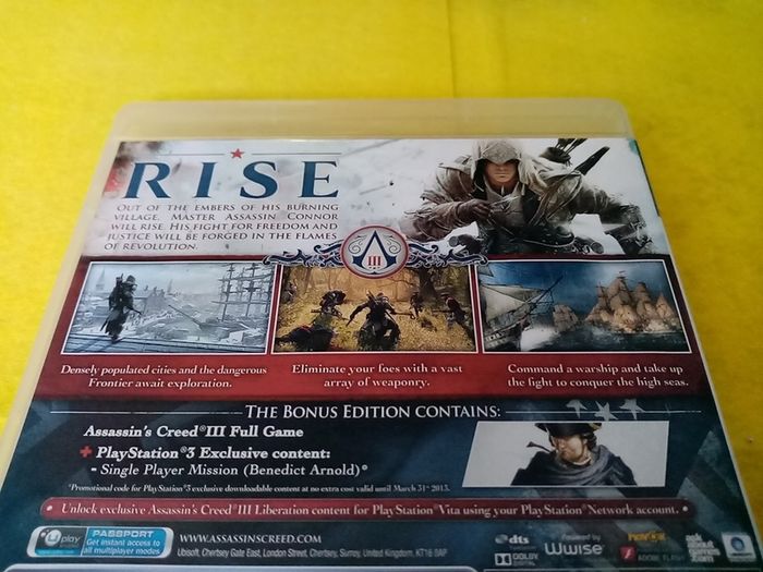 Assassins Creed III 3 PlayStation 3 Ps3 Games Original