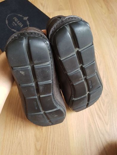 Prada safiano leather slip-ons