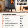 Brunner IRON DOG 01 Wood-Burning Stove, 7kW, A Rated, German Cast Iron Image 6