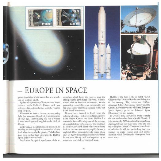1989/90 Ireland The Irish Stamp Year Book with 48 images of contents