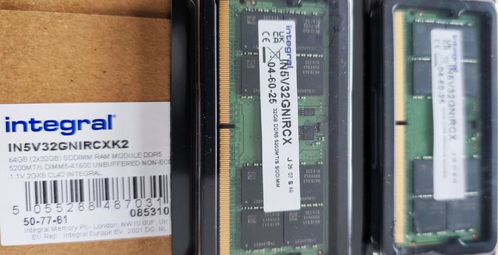 Integral 64gb Kit (2x 32gb) Ddr5 Ram Sodimm