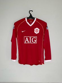 Nike Manchester United Mens 2006/2007 Home Long Sleeve Jersey No.4 Heinze Size Medium