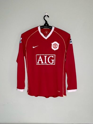 Nike Manchester United Mens 2006/2007 Home Long Sleeve Jersey No.4 Heinze Size Medium